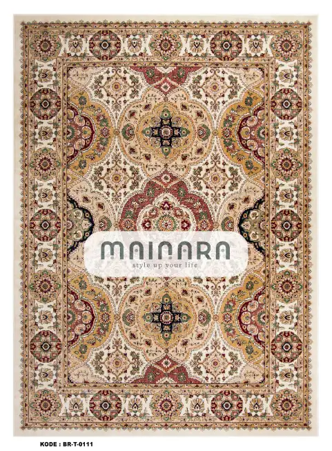 Karpet Tradisional (BR-T-0111) - Brown,Red,Green,Black,Gold
