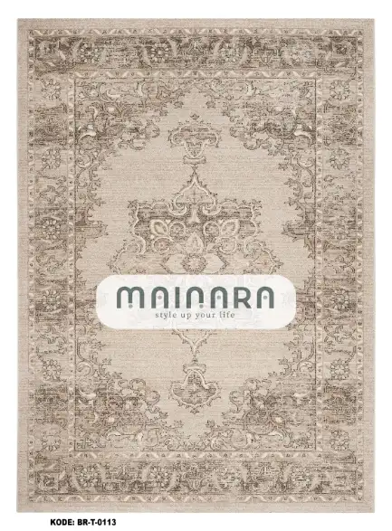 Karpet Tradisional (BR-T-0114) - Brown,Cream