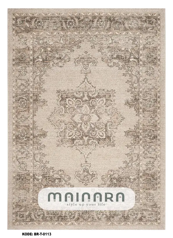 Karpet Tradisional (BR-T-0114) - Brown,Cream