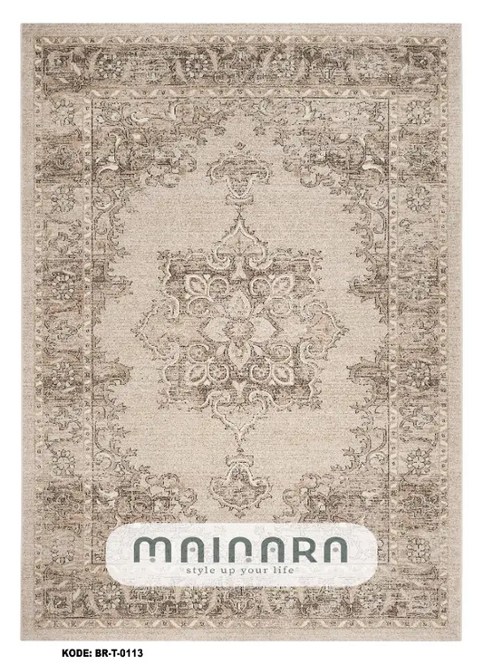 Karpet Tradisional (BR-T-0114) - Brown,Cream