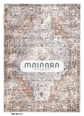 Karpet Tradisional (BR-T-0117) - Brown,Grey