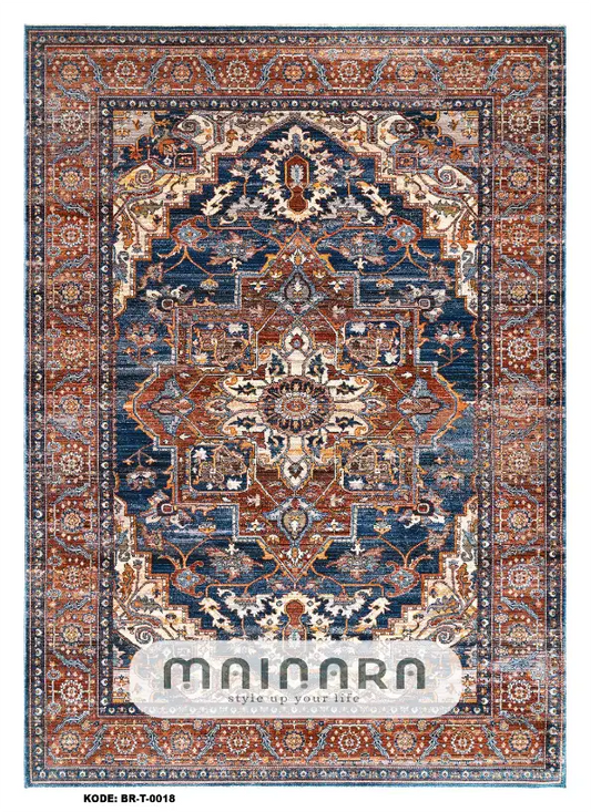 Karpet Tradisional (BR-T-0118) - Brown,Blue