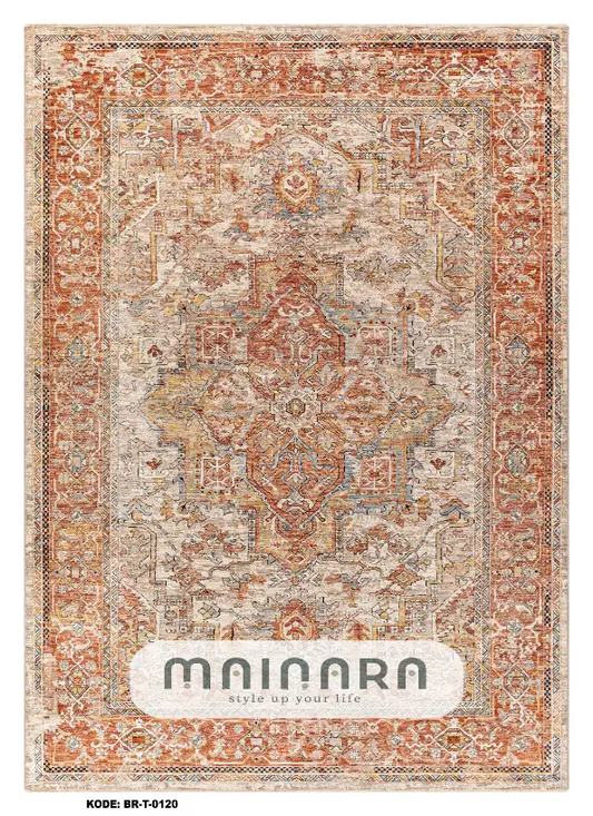 Karpet Tradisional (BR-T-0120) - Brown,Orange