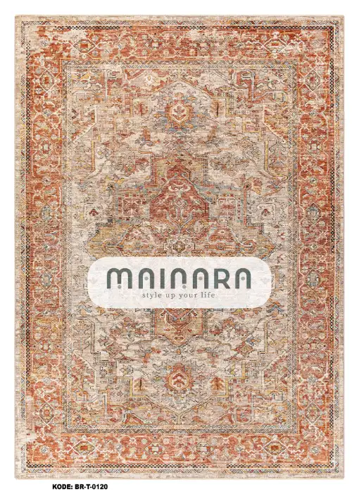 Karpet Tradisional (BR-T-0120) - Brown,Orange