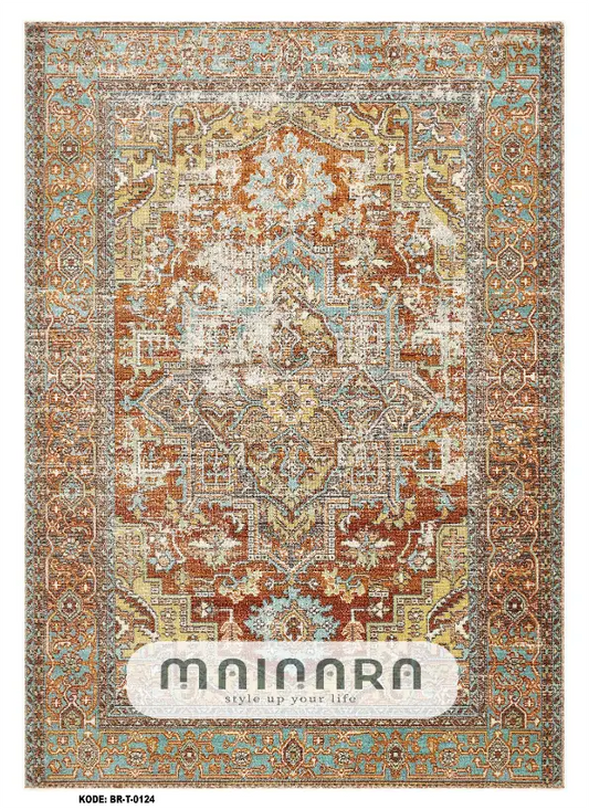 Karpet Tradisional (BR-T-0124) - Brown,Orange,Yellow,Tosca