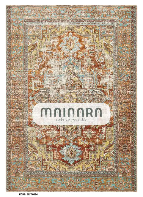 Karpet Tradisional (BR-T-0124) - Brown,Orange,Yellow,Tosca