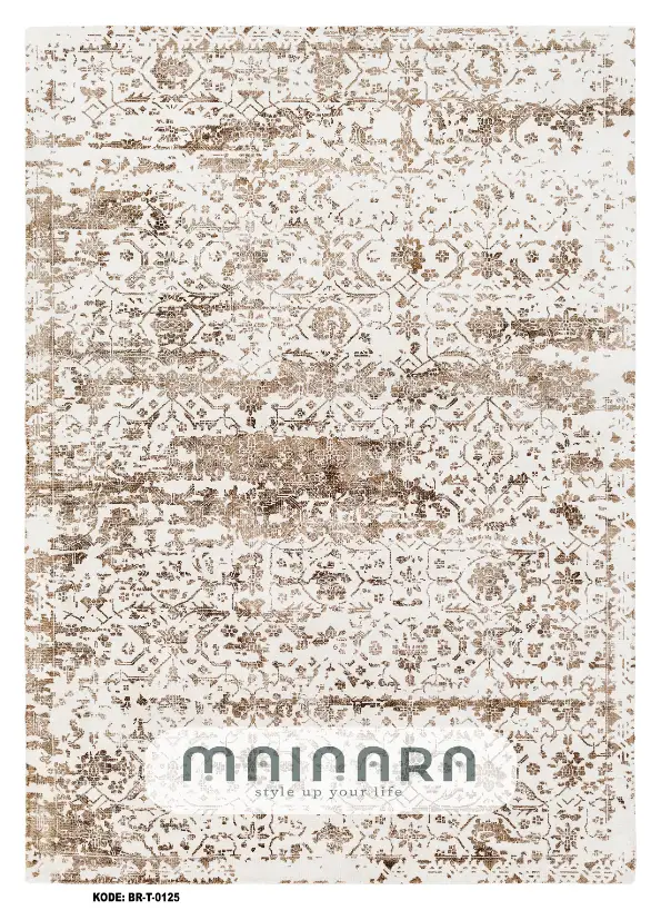 Karpet Tradisional (BR-T-0125) - Brown,Cream