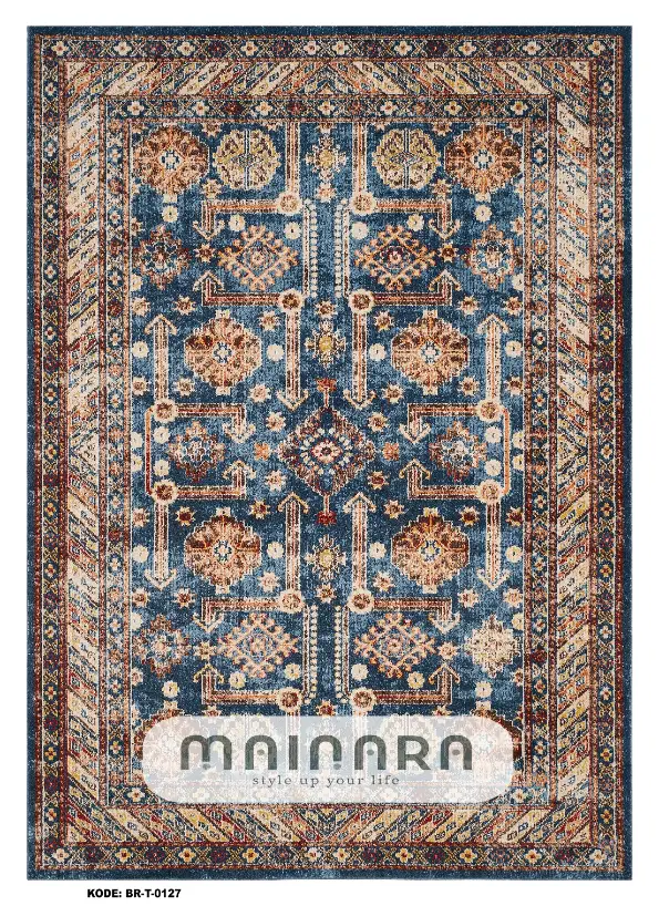 Karpet Tradisional (BR-T-0127) - Brown,Blue