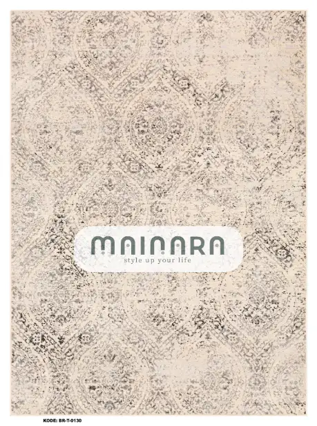 Karpet Tradisional (BR-T-0130) - Brown,Cream,Grey