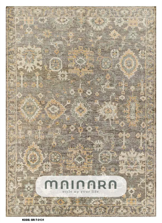 Karpet Tradisional (BR-T-0131) - Brown,Grey