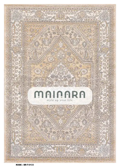 Karpet Tradisional (BR-T-0133) - Brown,Orange,Cream
