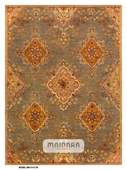 Karpet Tradisional (BR-T-0134) - Brown,Orange