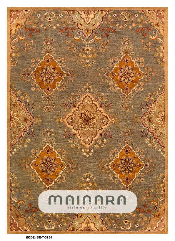Karpet Tradisional (BR-T-0134) - Brown,Orange