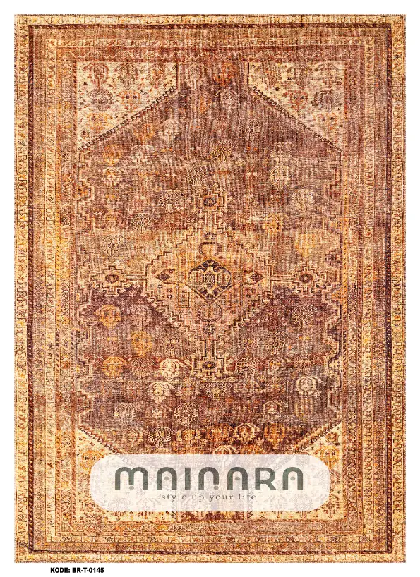 Karpet Tradisional (BR-T-0145) - Orange,Brown