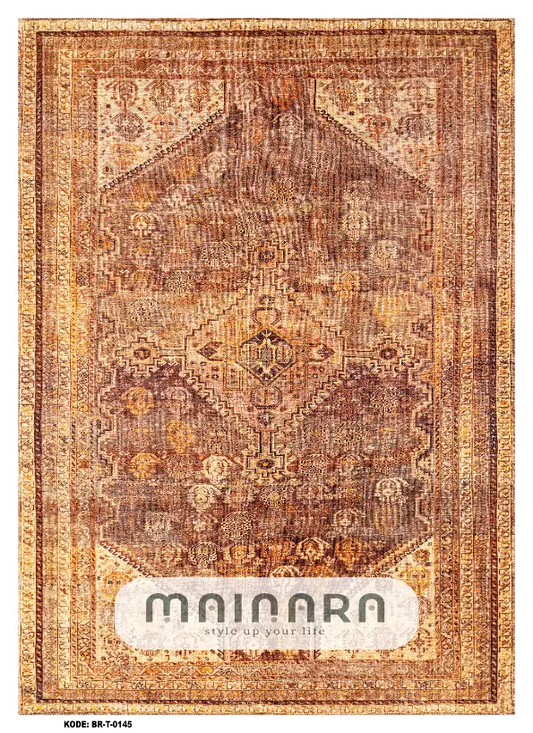 Karpet Tradisional (BR-T-0145) - Orange,Brown