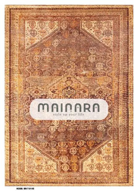 Karpet Tradisional (BR-T-0145) - Orange,Brown
