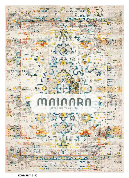 Karpet Tradisional (BR-T-0150) - Cream,Yellow