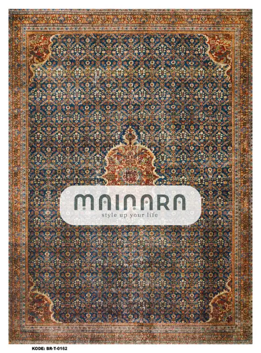 Karpet Tradisional (BR-T-0162) - Brown,Navy