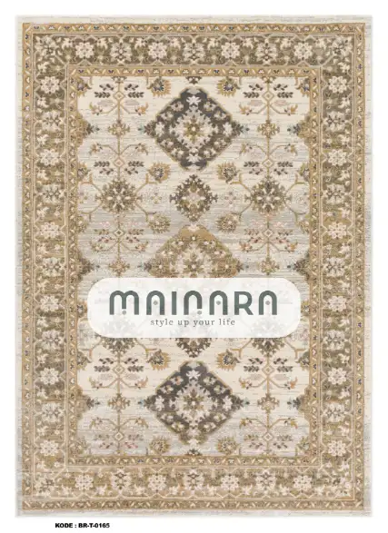 Karpet Tradisional (BR-T-0165) - Brown,Cream