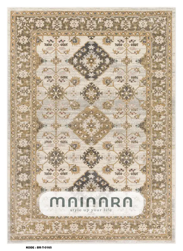 Karpet Tradisional (BR-T-0165) - Brown,Cream
