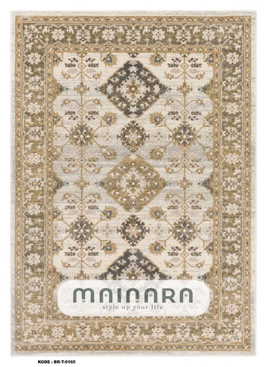 Karpet Tradisional (BR-T-0165) - Brown,Cream