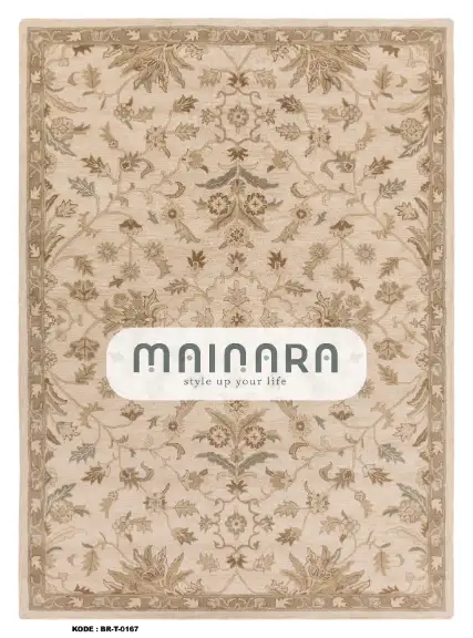 Karpet Tradisional (BR-T-0167) - Brown,Cream