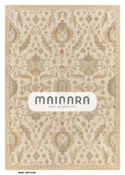 Karpet Tradisional (BR-T-0168) - Brown,Cream
