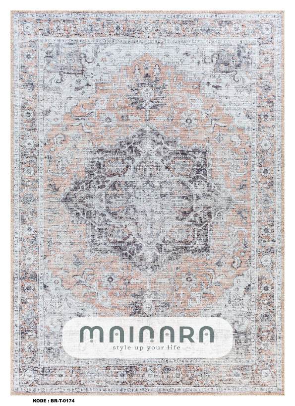 Karpet Tradisional (BR-T-0174) - Brown,Pink