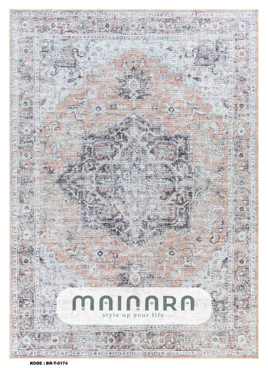 Karpet Tradisional (BR-T-0174) - Brown,Pink
