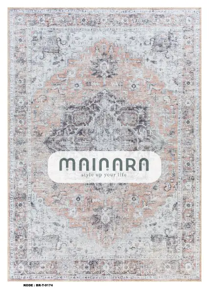 Karpet Tradisional (BR-T-0174) - Brown,Pink