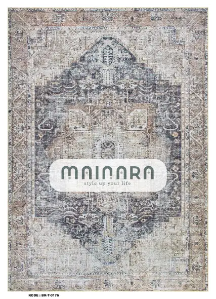 Karpet Tradisional (BR-T-0176) - Brown,Grey