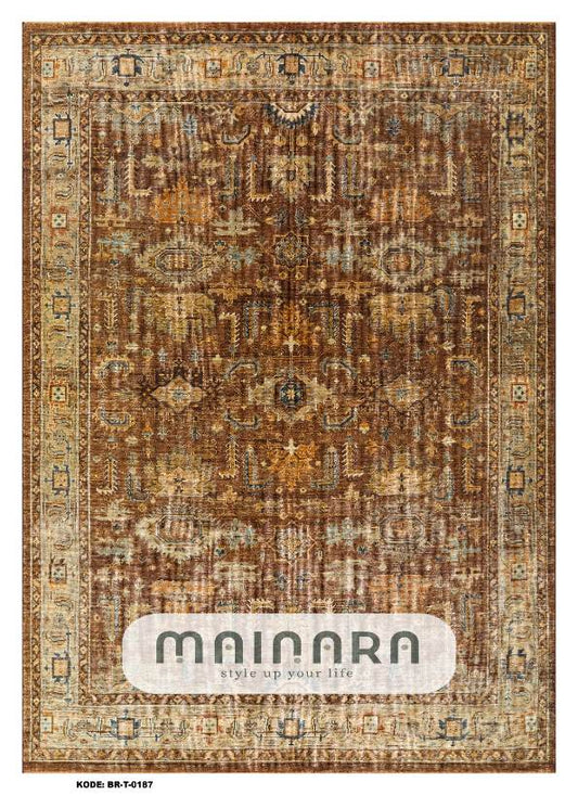 Karpet Tradisional (BR-T-0187) - Brown,Grey