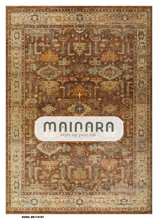 Karpet Tradisional (BR-T-0187) - Brown,Grey