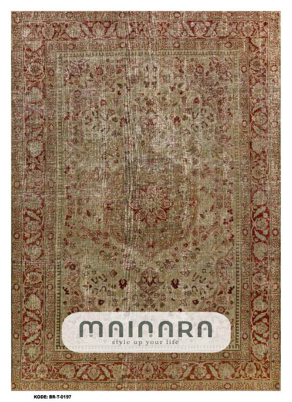 Karpet Tradisional (BR-T-0197) - Brown,Red,Green
