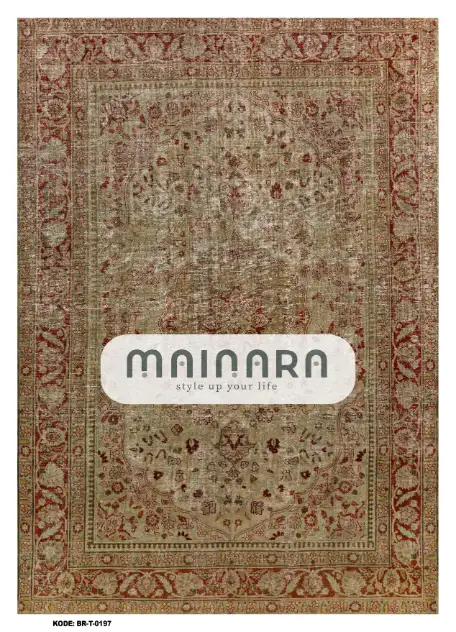 Karpet Tradisional (BR-T-0197) - Brown,Red,Green