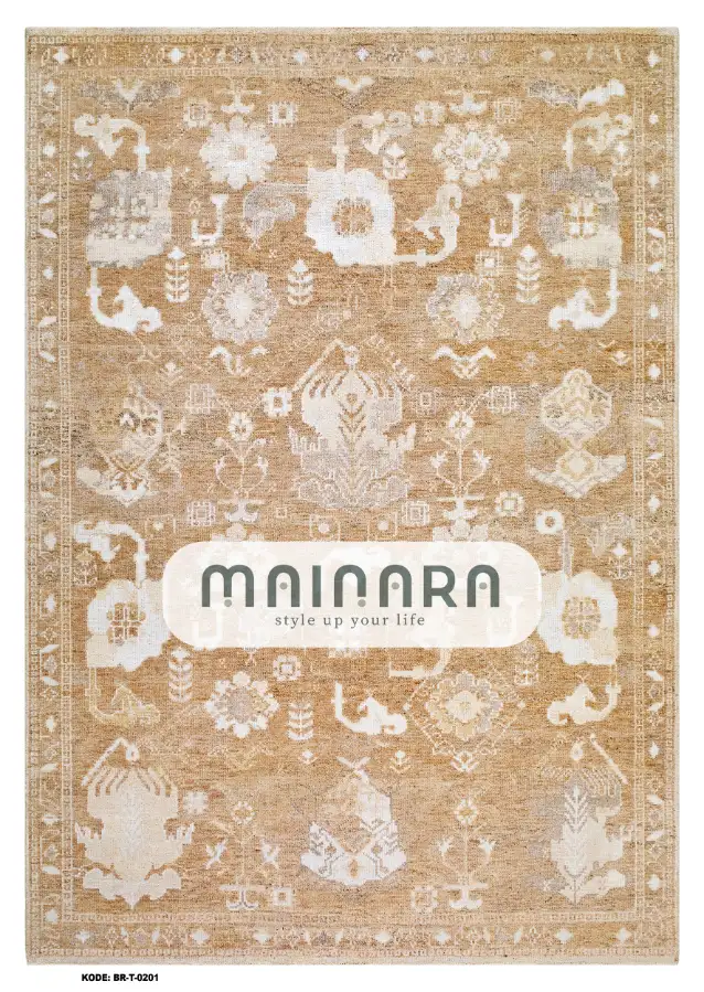 Karpet Tradisional (BR-T-0201) - Brown, Cream