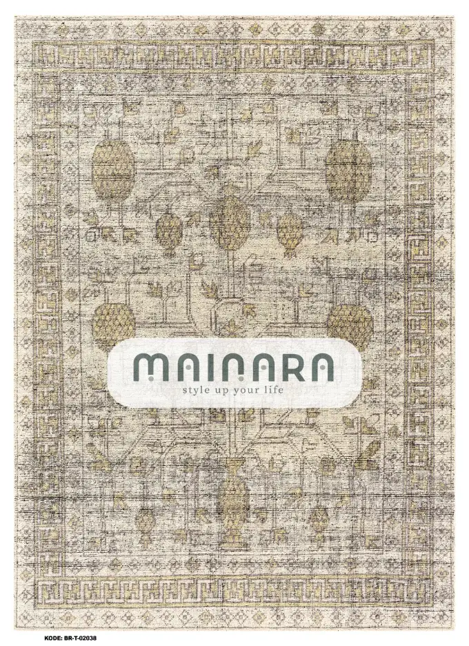 Karpet Tradisional (BR-T-0203) - Brown, Cream