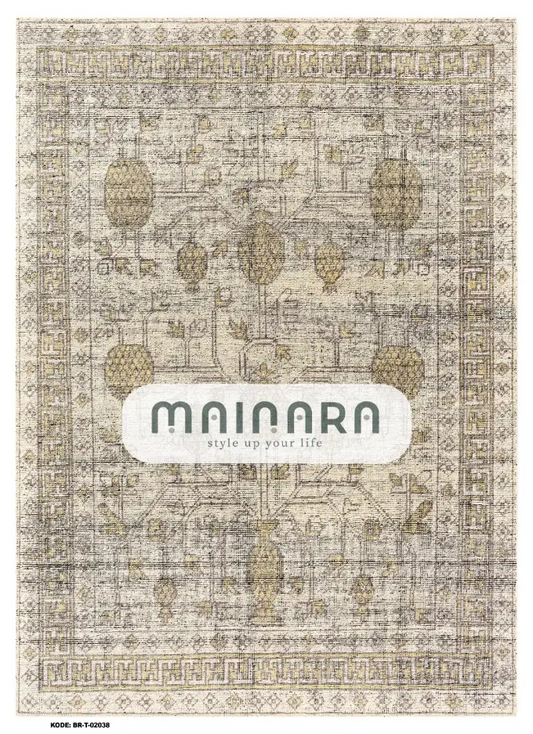 Karpet Tradisional (BR-T-0203) - Brown, Cream