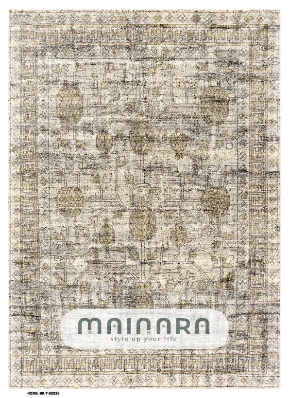 Karpet Tradisional (BR-T-0203) - Brown, Cream