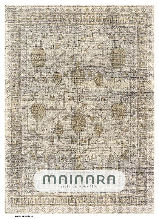 Karpet Tradisional (BR-T-0203) - Brown, Cream