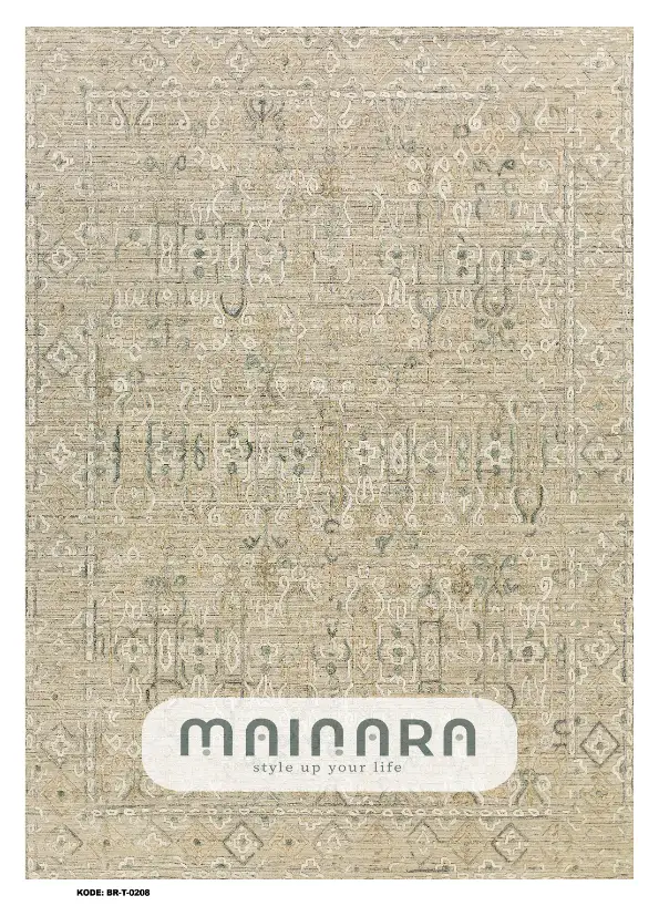 Karpet Tradisional (BR-T-0208) - Brown, Cream
