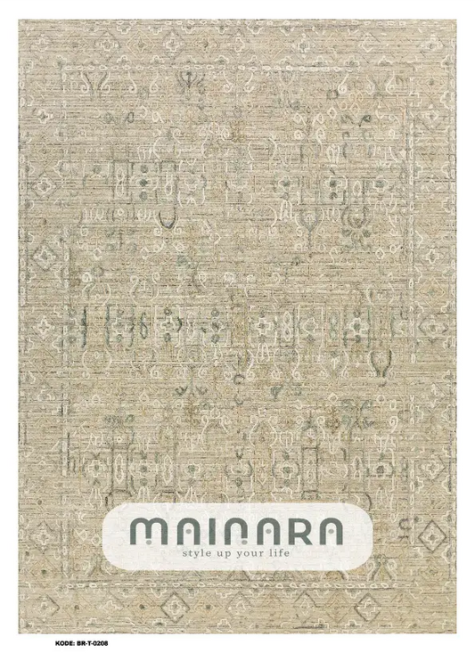 Karpet Tradisional (BR-T-0208) - Brown, Cream