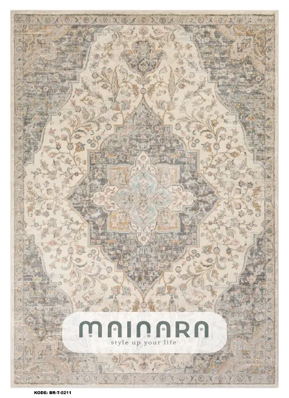 Karpet Tradisional (BR-T-0211) - Brown, Grey