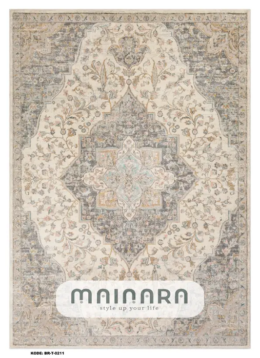 Karpet Tradisional (BR-T-0211) - Brown, Grey