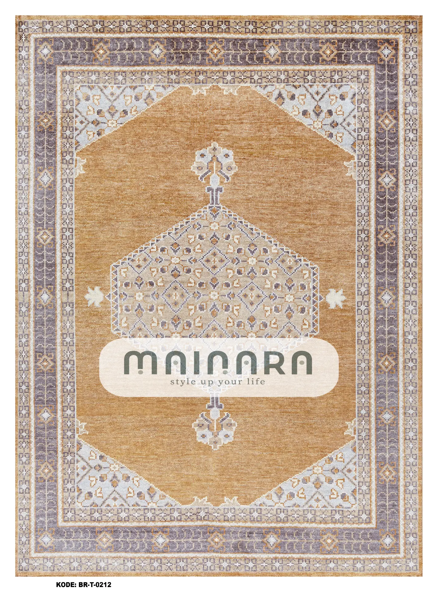 Karpet Tradisional (BR-T-0212) - Brown, Orange
