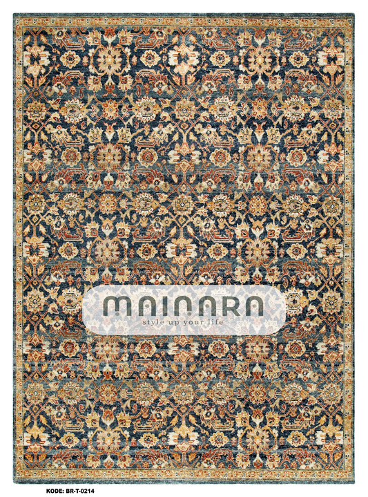 Karpet Tradisional (BR-T-0214) - Brown, Navy