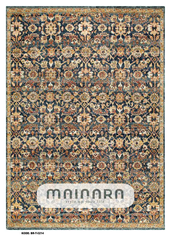 Karpet Tradisional (BR-T-0214) - Brown, Navy
