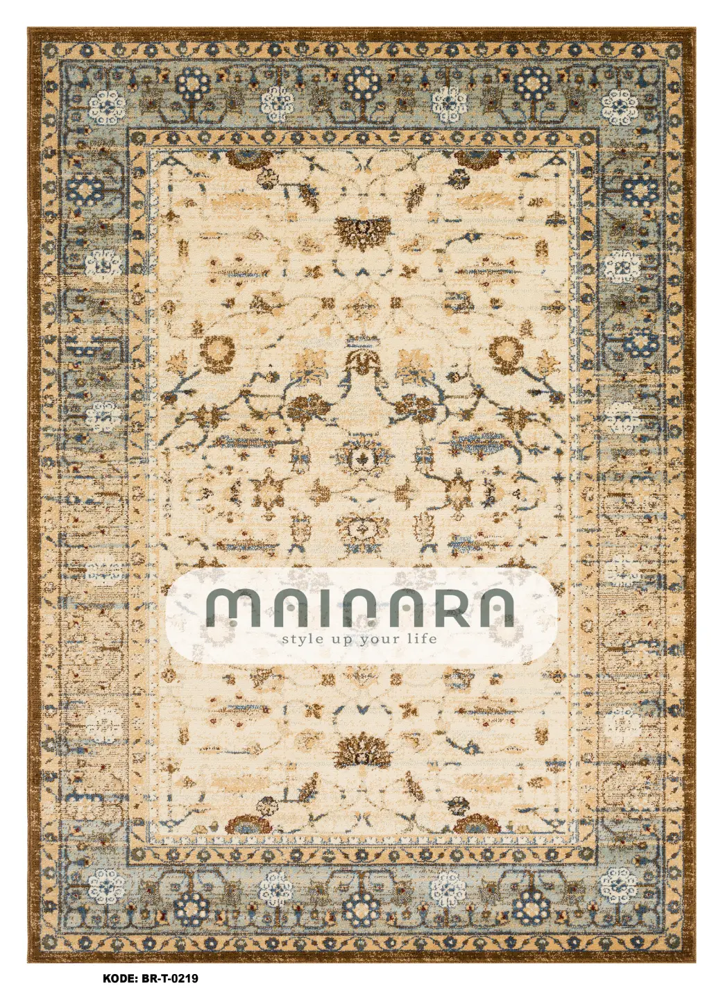 Karpet Tradisional (BR-T-0219) - Brown,Grey