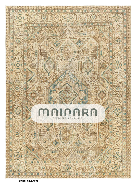 Karpet Tradisional (BR-T-0222) - Brown, Green