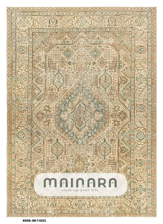 Karpet Tradisional (BR-T-0222) - Brown, Green